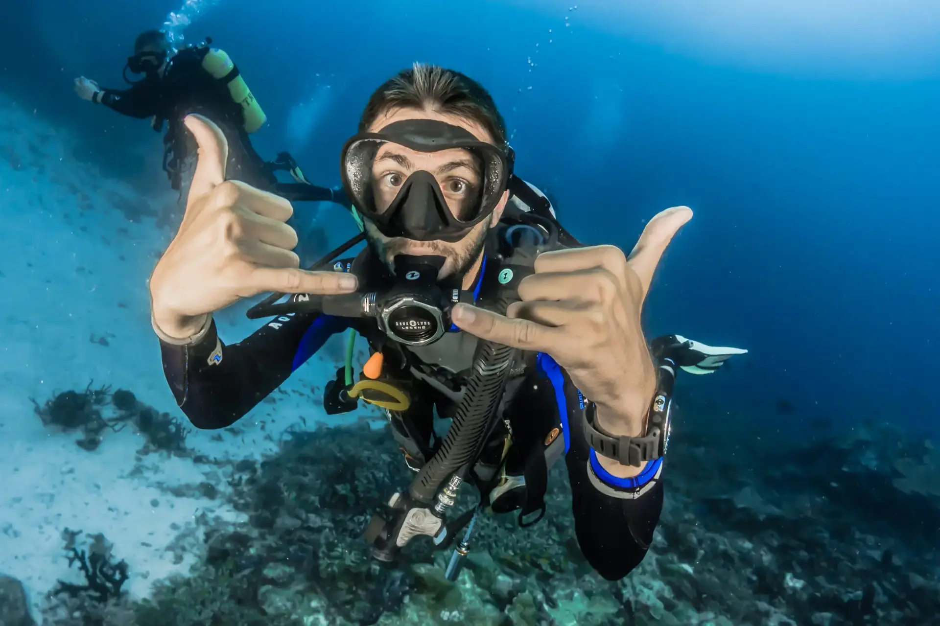 Guy diving